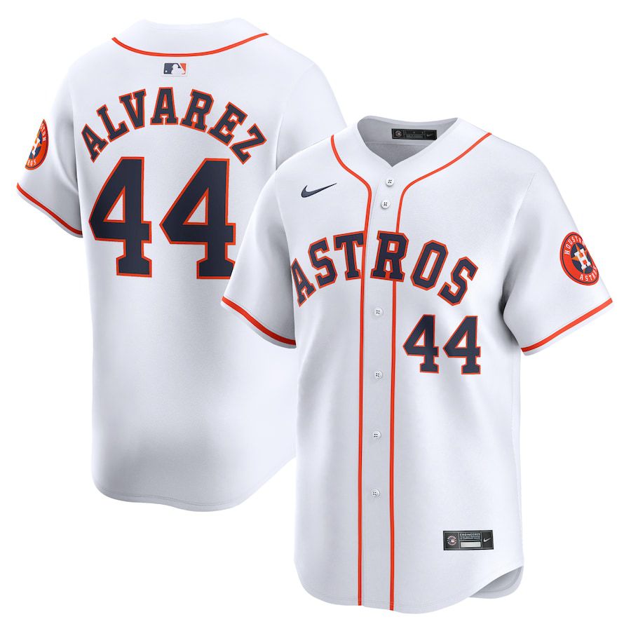 Men Houston Astros #44 Yordan Alvarez Nike White Home Limited Player MLB Jersey->houston astros->MLB Jersey